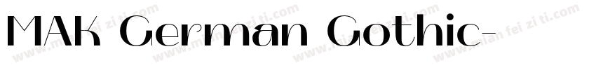 MAK German Gothic字体转换